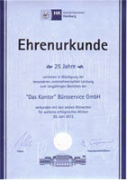 Ehrenurkunde Ehrenurkunde